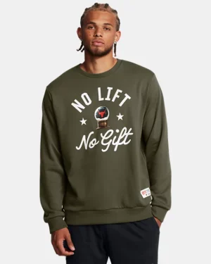 Project Rock Red One No Lift No Gift Mens Crew