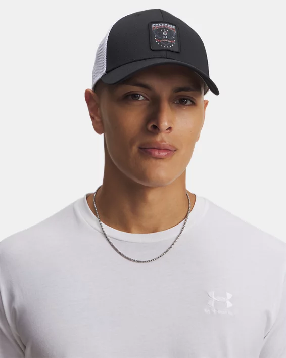 UA Freedom Mid Mens Trucker Hat - Image 3