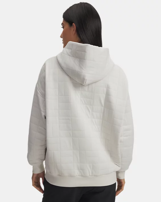 UA Unstoppable Fleece Textured Womens Hoodie - Image 3