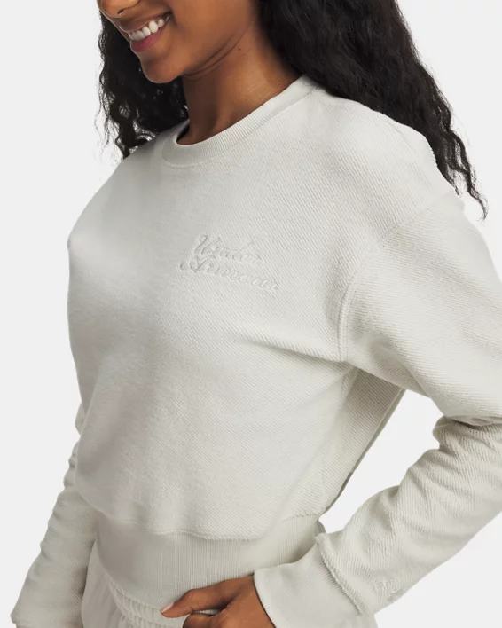 UA Icon Terry Varsity Womens Crew - Image 4