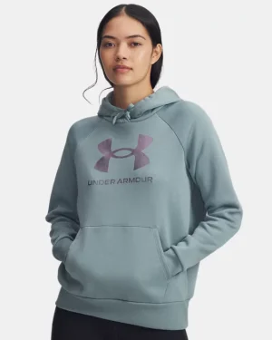 UA Rival Fleece Shimmer Womens Hoodie