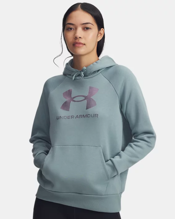 UA Rival Fleece Shimmer Womens Hoodie