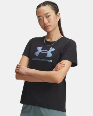 UA Rival Shimmer Womens Short Sleeve