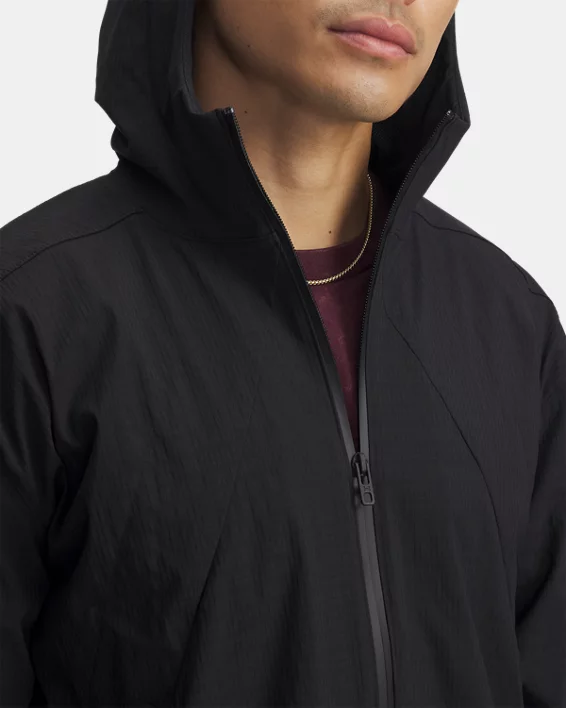 UA Unstoppable Textured Woven Mens Jacket - Image 3