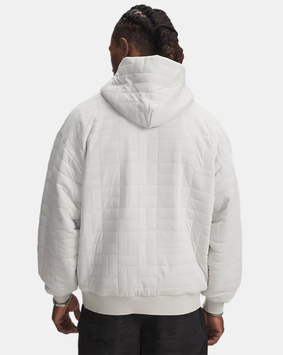 UA Unstoppable Fleece Textured Mens Hoodie - Image 2