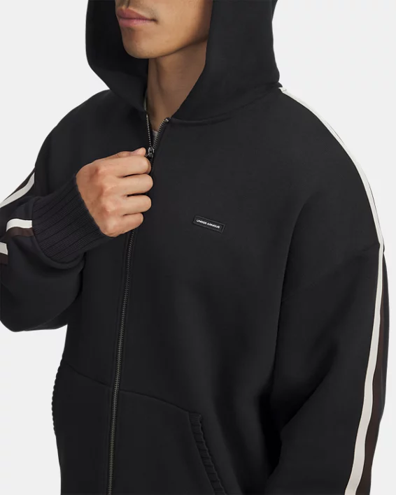 UA Icon Heavyweight Rib Mens Full Zip - Image 3