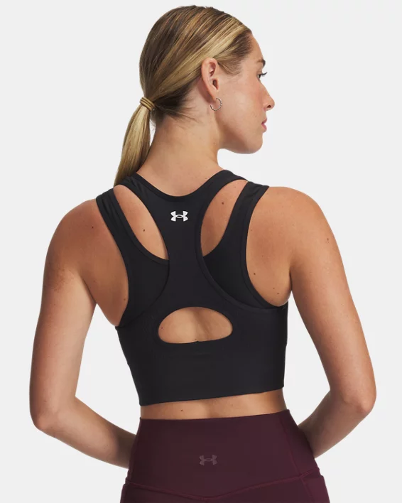 UA Vanish Seamless Mid Layer Womens Sports Bra - Image 2