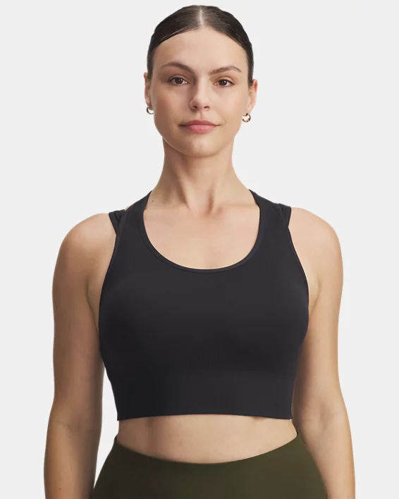 UA Vanish Seamless Mid Layer Womens Sports Bra - Image 4