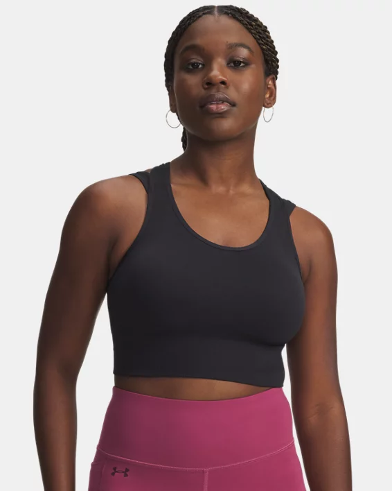 UA Vanish Seamless Mid Layer Womens Sports Bra - Image 3