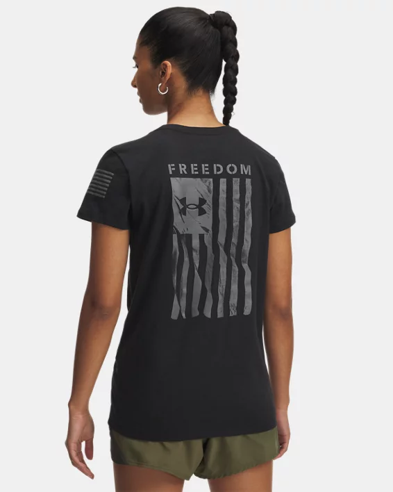 UA Freedom Flag Womens T-Shirt - Image 2