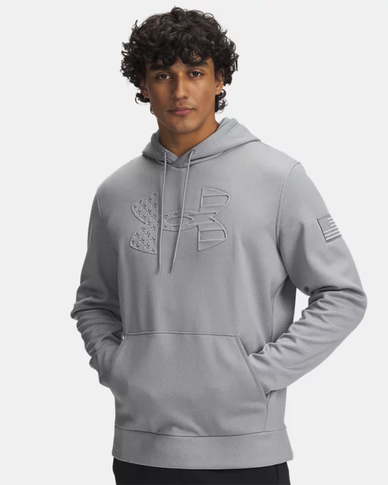 UA Freedom Armour Fleece Emboss Mens Hoodie