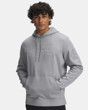 UA Freedom Armour Fleece Emboss Mens Hoodie