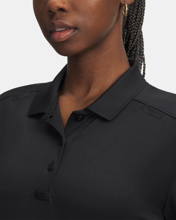 UA Tactical Performance Womens Long Sleeve Polo - Image 3
