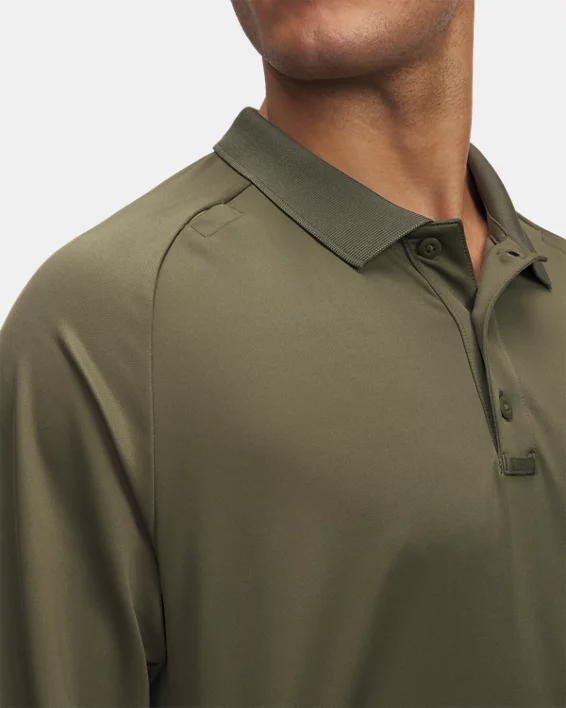 UA Tactical Performance Mens Long Sleeve Polo - Image 3