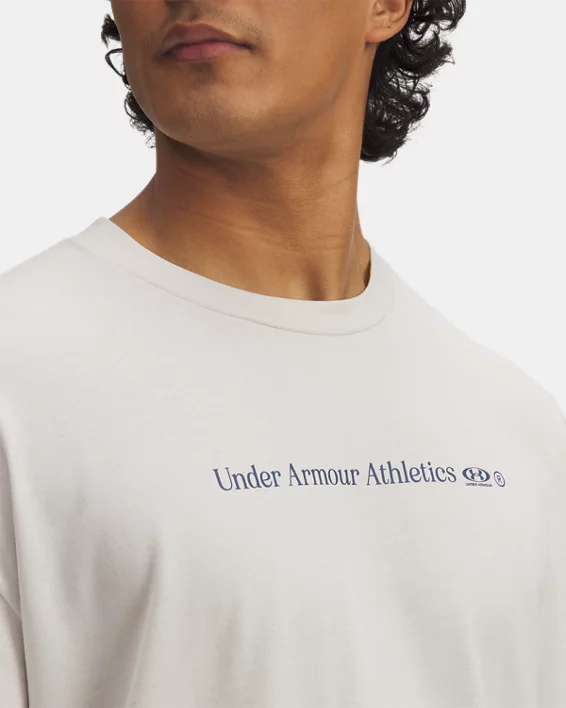 UA Running Shoe Heavyweight Mens Oversized Short Sleeve - Image 3