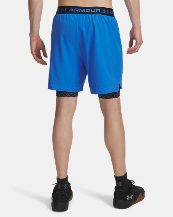 UA Vanish Woven Printed Mens 2-in-1 Shorts - Image 2