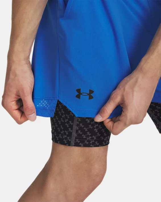 UA Vanish Woven Printed Mens 2-in-1 Shorts - Image 4