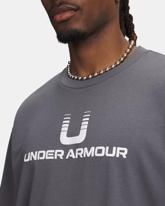 UA U Logo Heavyweight Mens Short Sleeve - Image 4