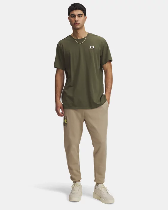 UA Rival Fleece Logo Mens Joggers - Image 3