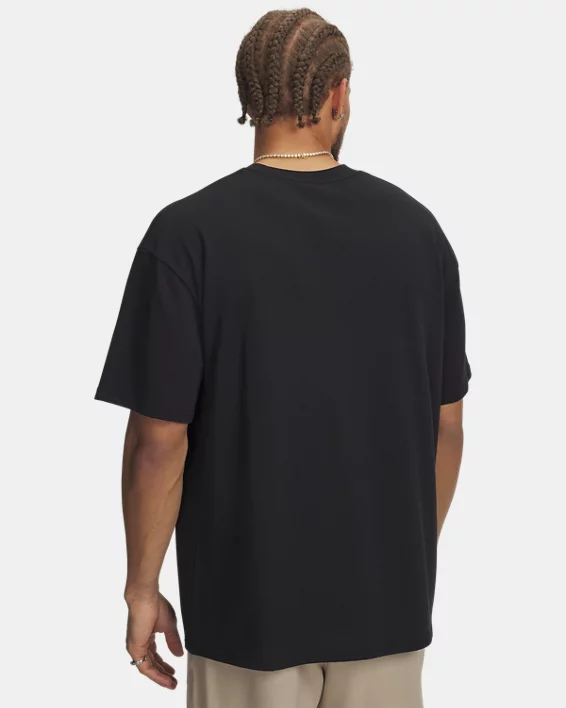 UA Armour Wordmark Heavyweight Mens Short Sleeve - Image 2