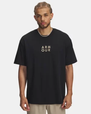 UA Armour Wordmark Heavyweight Mens Short Sleeve