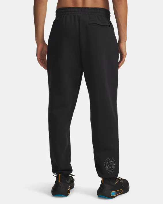 UA Icon Fleece Day Of The Dead Mens Joggers - Image 2