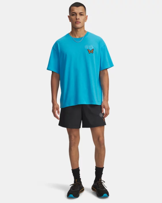 UA Icon Day Of The Dead Mens 5.75 Volley Shorts - Image 3