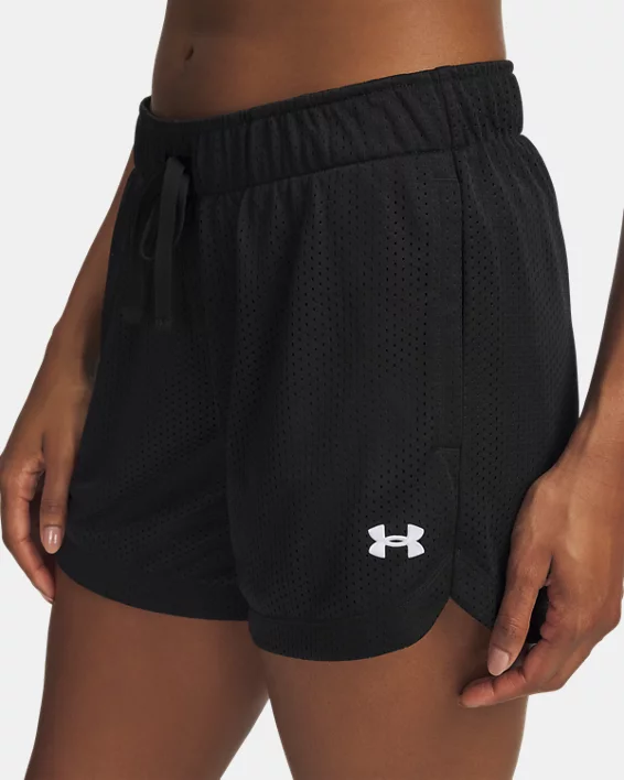 UA Icon Mesh Womens 5 Shorts - Image 4