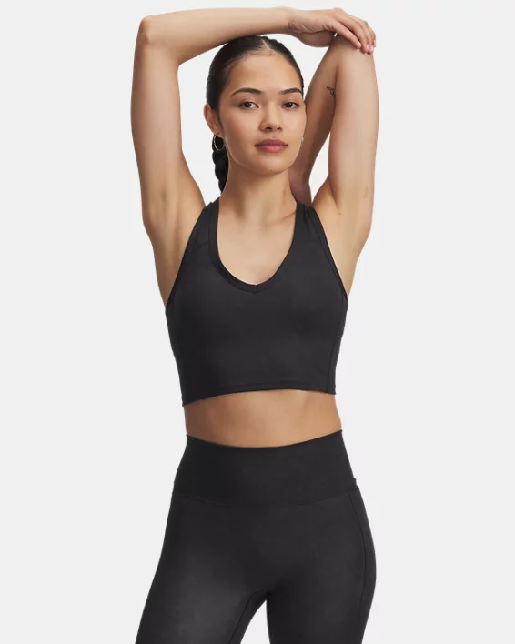 UA Meridian Suede Effect Womens Sports Bra
