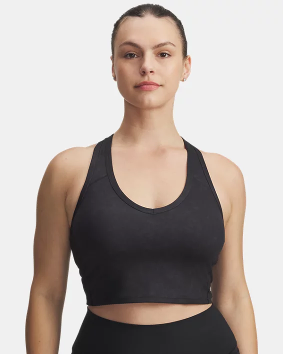 UA Meridian Suede Effect Womens Sports Bra - Image 4
