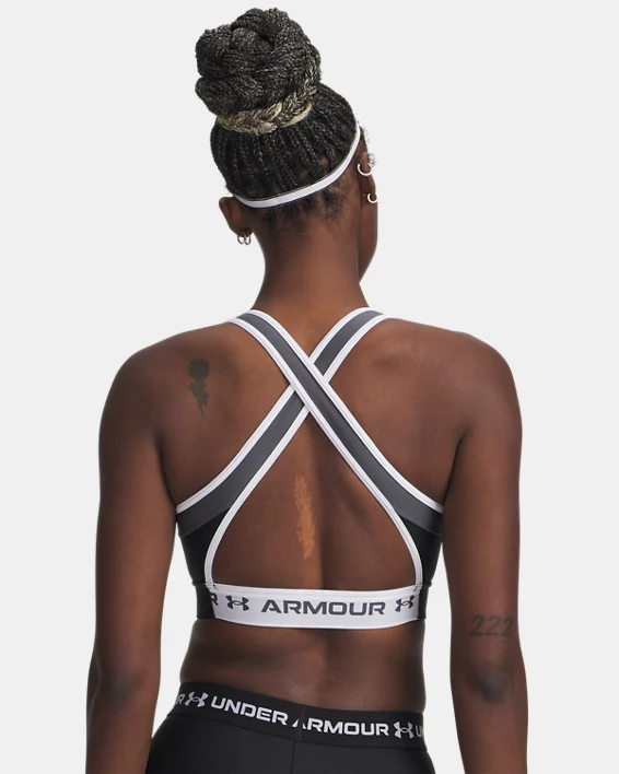 UA Crossback Mid Open Back Womens Sports Bra - Image 2