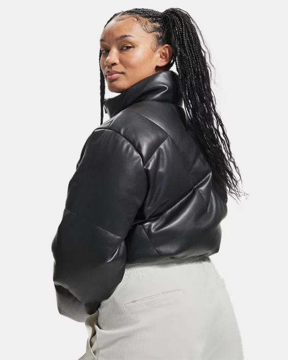 UA Latitude Leather Womens Puffer Jacket - Image 3