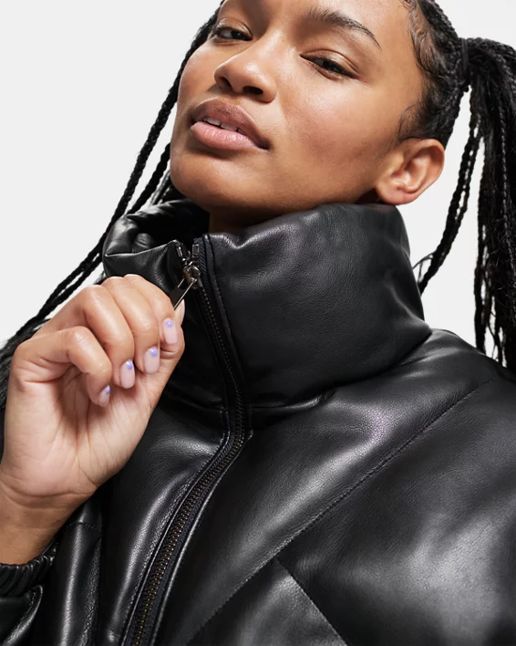 UA Latitude Leather Womens Puffer Jacket - Image 8