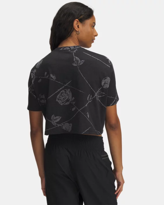 UA Etched Roses Womens Short Sleeve - Image 2