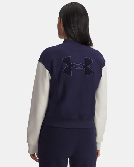 UA Icon Terry Varsity Womens Jacket - Image 2