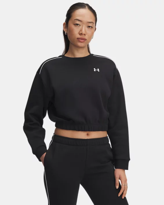 UA Rival Fleece Piped Womens Crew