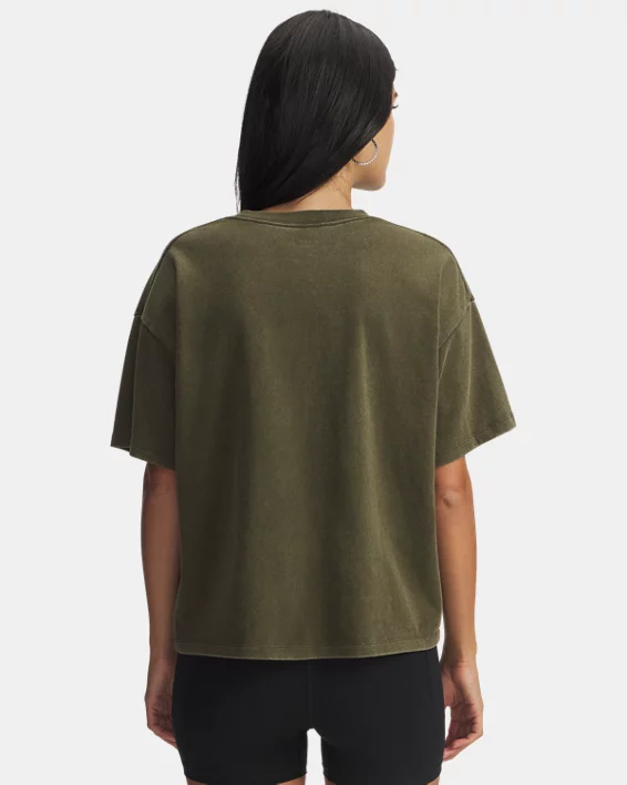 UA Boxy Wash Heavyweight Womens Short Sleeve - Image 2