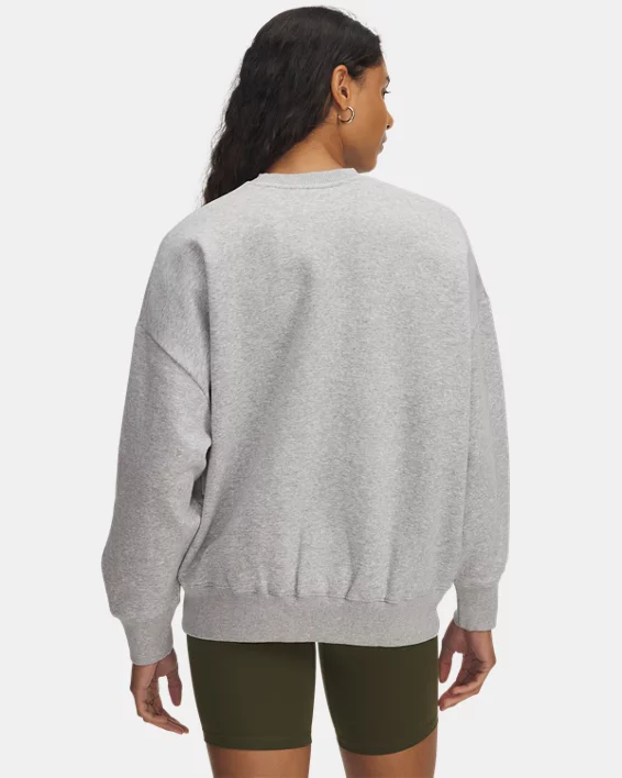 UA Rival Fleece Varsity Womens Oversized Crew - Image 2