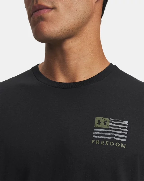 UA Freedom Flag USA Mens T-Shirt - Image 3