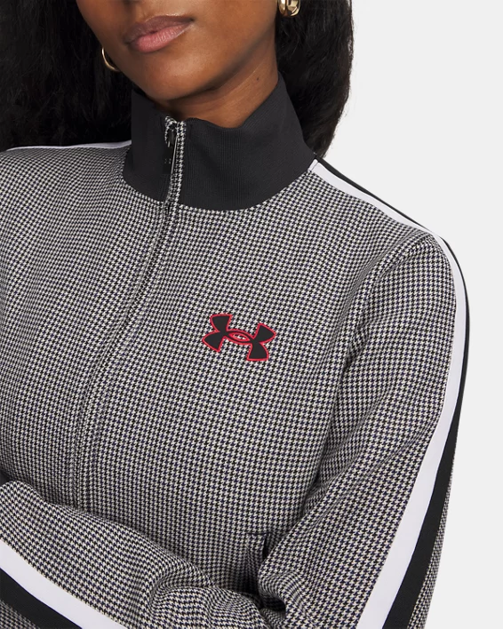 UA Houndstooth Knit Womens Track Jacket - Image 3