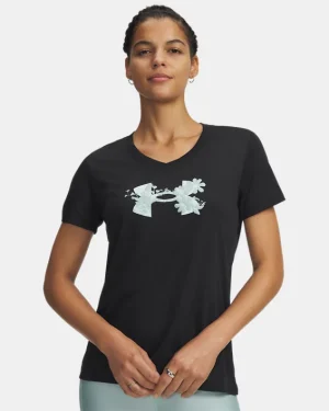 UA Tech Graphic Womens V-Neck Short Sleeve