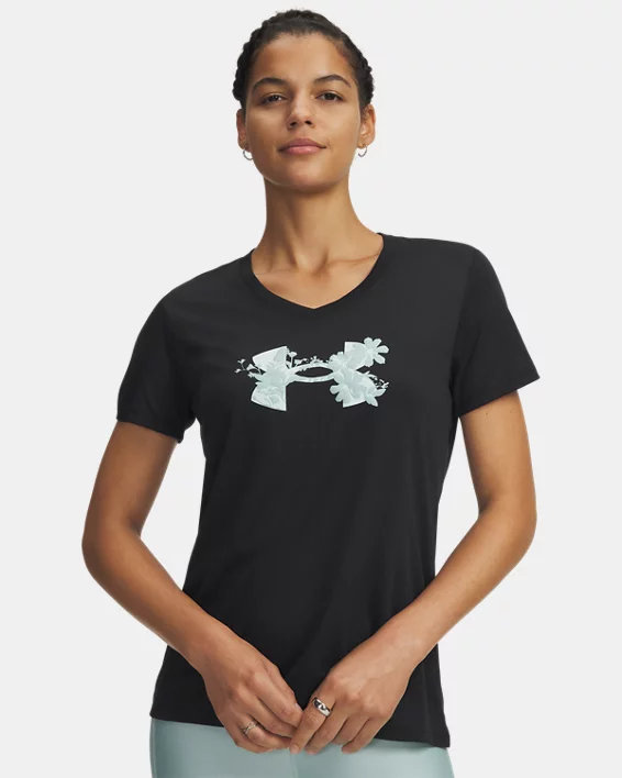 UA Tech Graphic Womens V-Neck Short Sleeve