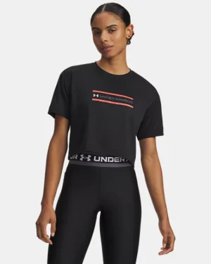 UA Tech Branded Womens Crop Short Sleeve