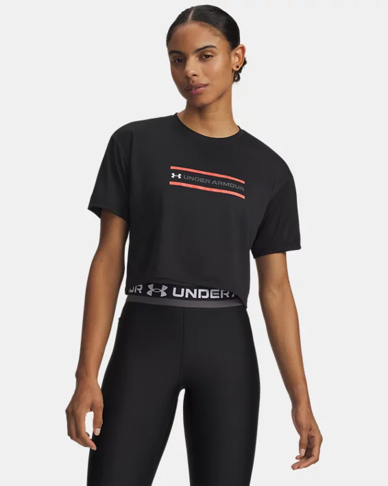 UA Tech Branded Womens Crop Short Sleeve