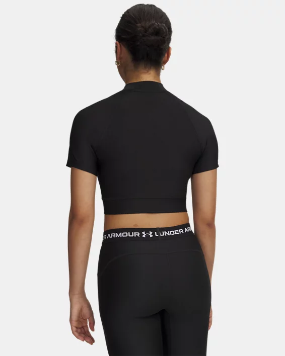 HeatGear Womens Crop Mock Short Sleeve - Image 2