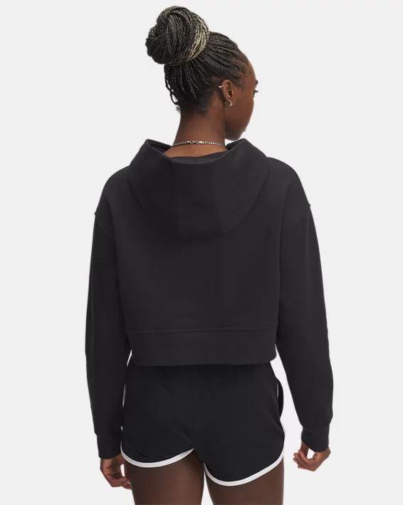 UA Rival Fleece Collegiate Womens Cropped Hoodie - Image 2