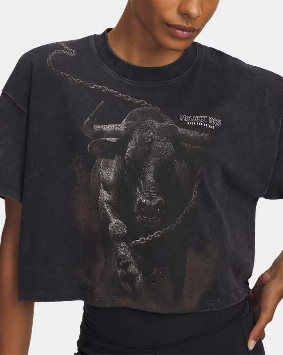 Project Rock Bull Heavyweight Womens Oversized T-Shirt - Image 3