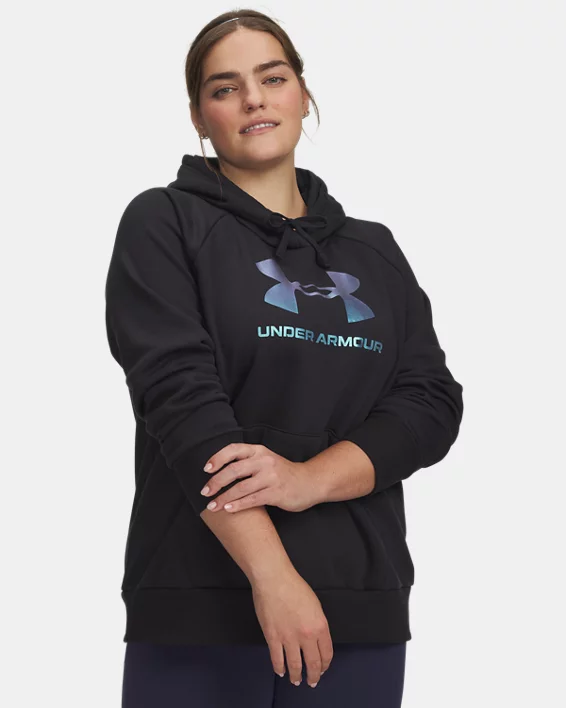 UA Rival Fleece Shimmer Womens Hoodie