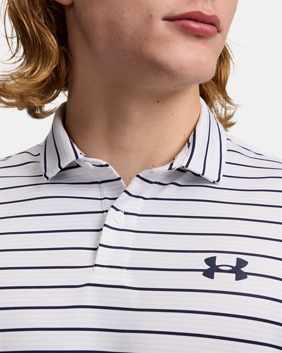 UA Matchplay Stripe Mens Polo - Image 3