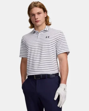 UA Matchplay Stripe Mens Polo